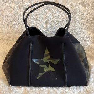 Haute Shore brand neoprene tote style bag with pouch